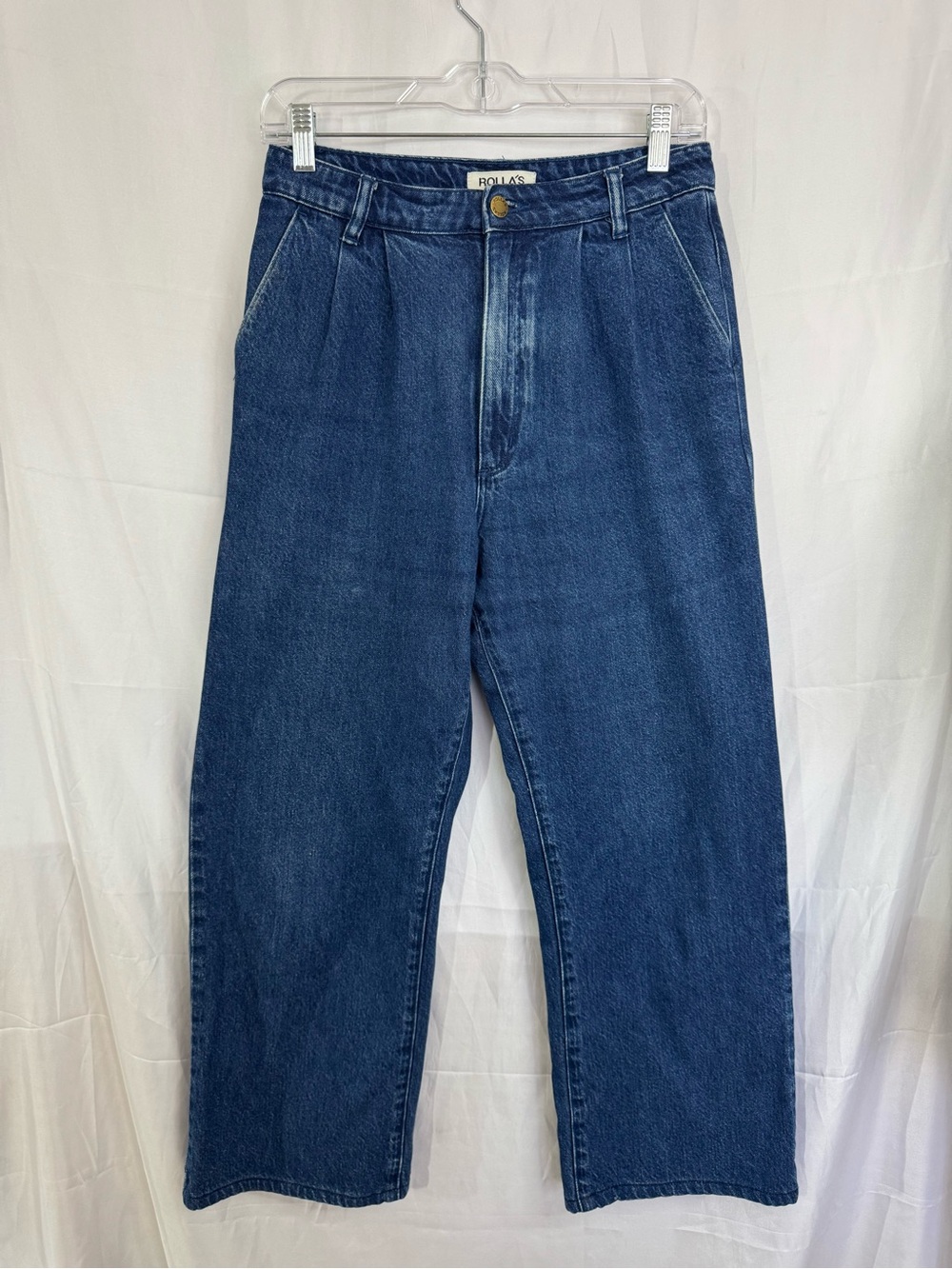 ROLLA'S High-Rise Straight Leg Dark Blue Jeans Size 26